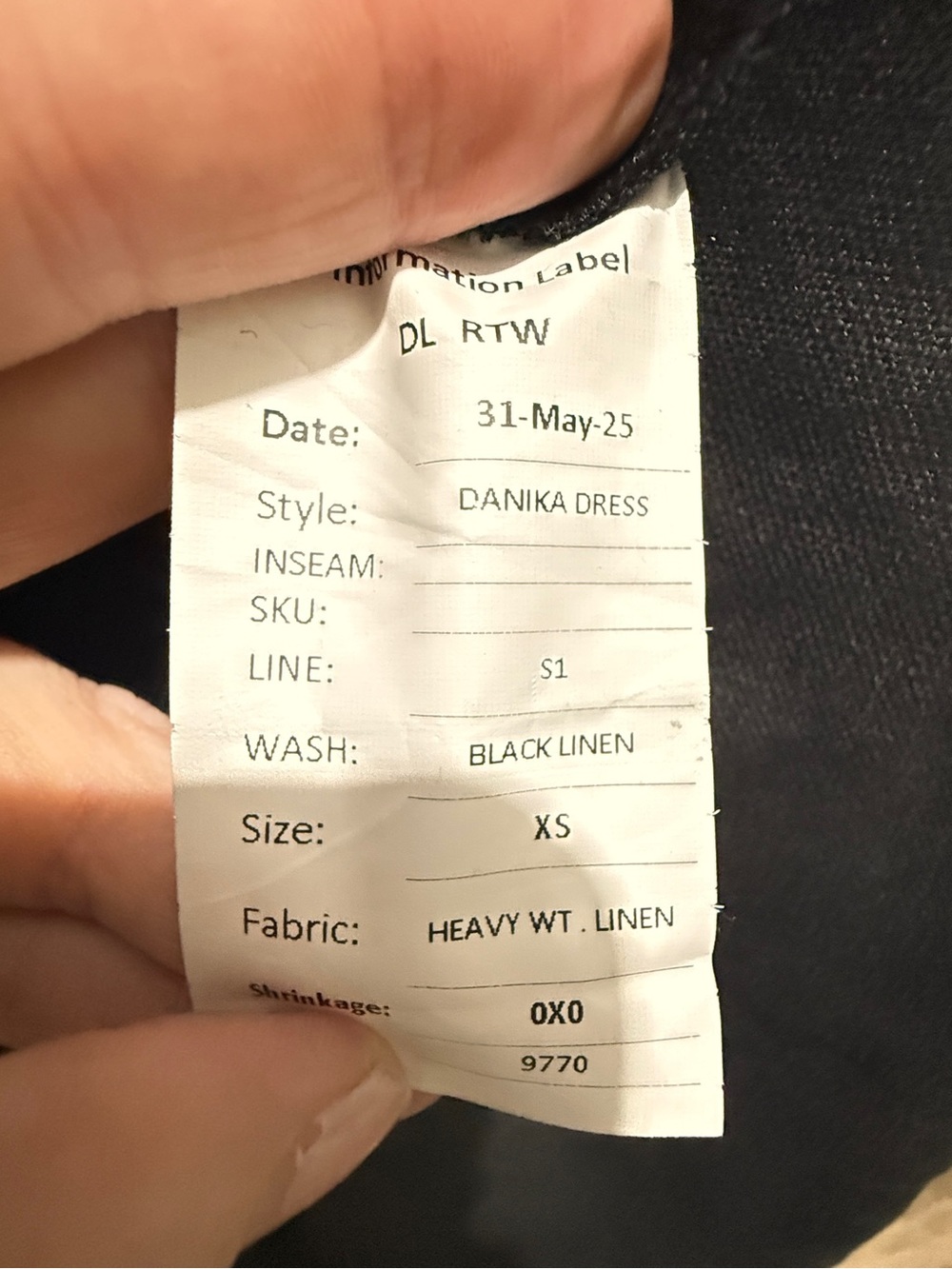 DL1961 Danika Linen Midi Dress - Black - Picture 10 of 11